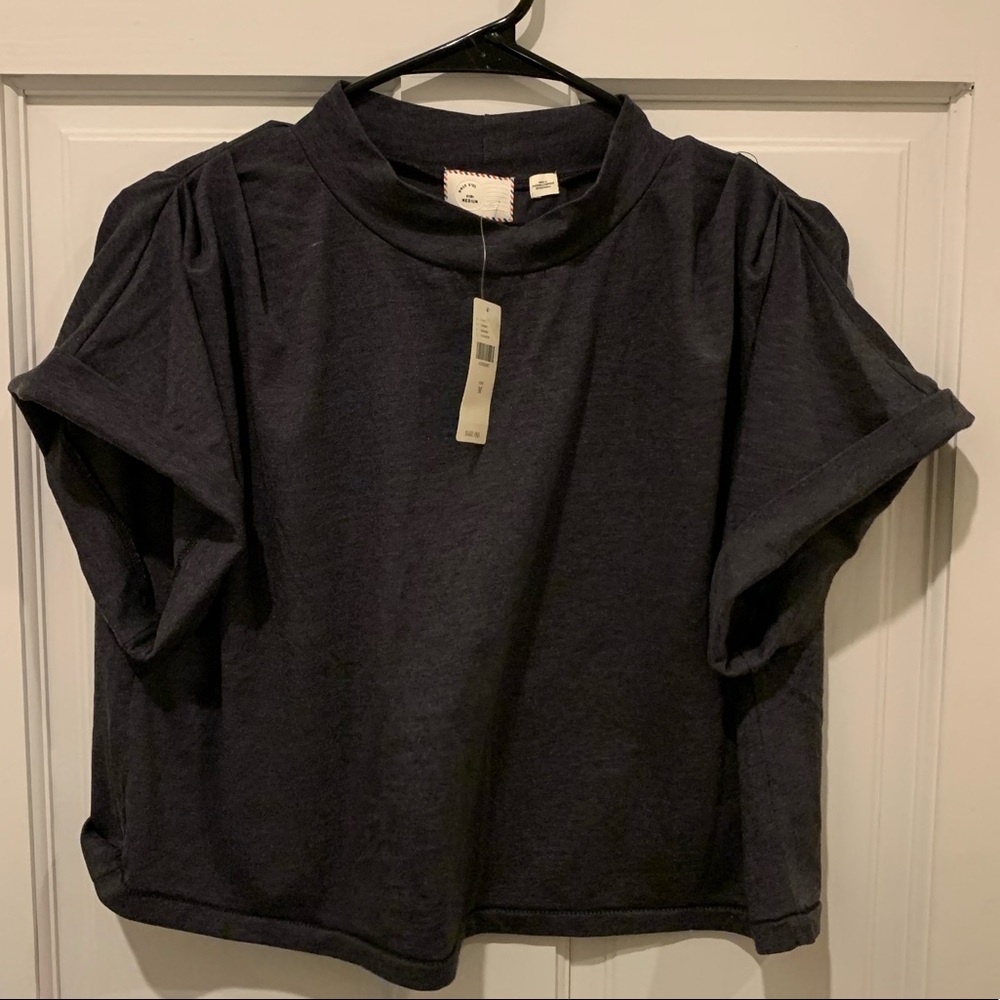 Anthropologie boxy cropped tee